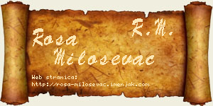 Rosa Miloševac vizit kartica